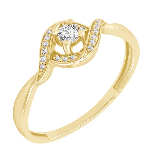 Romantischer Silberring mit Lab Grown Diamanten Nurisa