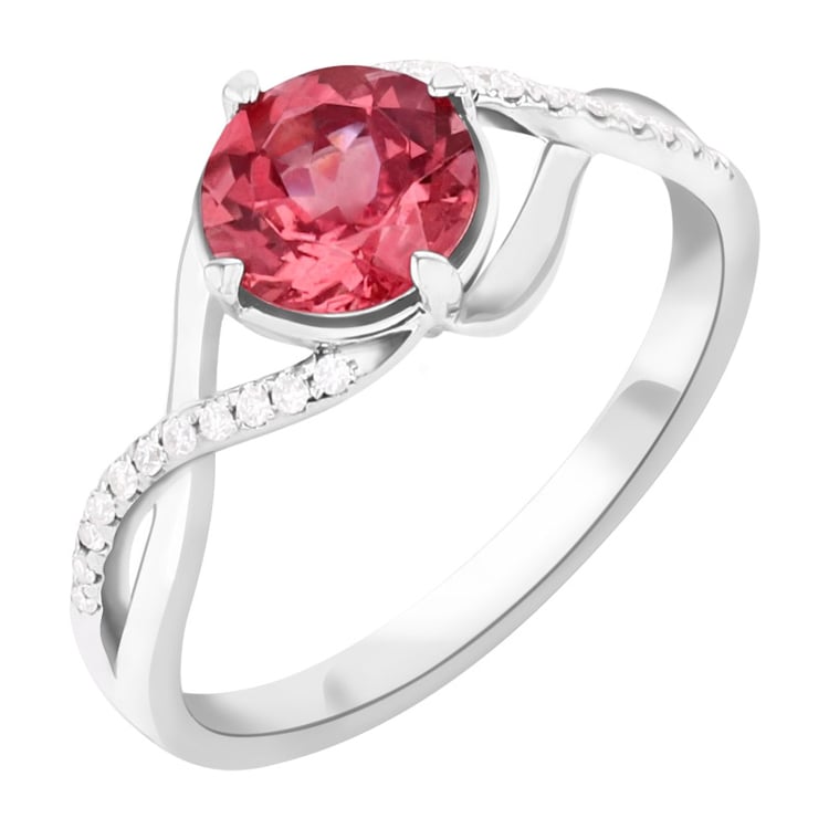 Weißgold Ring mit Turmalin und Diamanten Kaelin