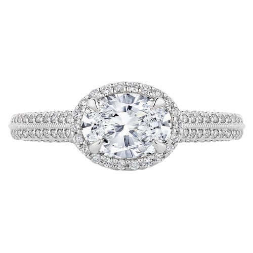 Diamanten Verlobungsring im Halostil Leimoni