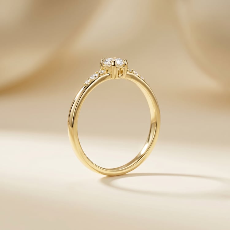 Verlobungsring mit Buchstaben und Lab Grown Diamanten Diana 166819