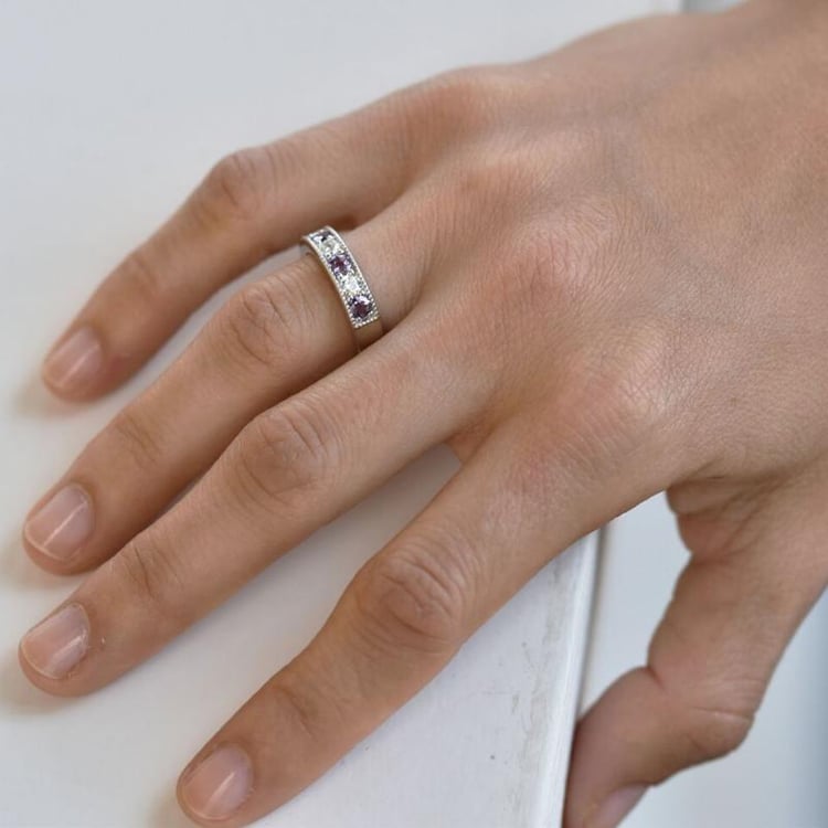 Silberner Ring mit Zirkonia 42562