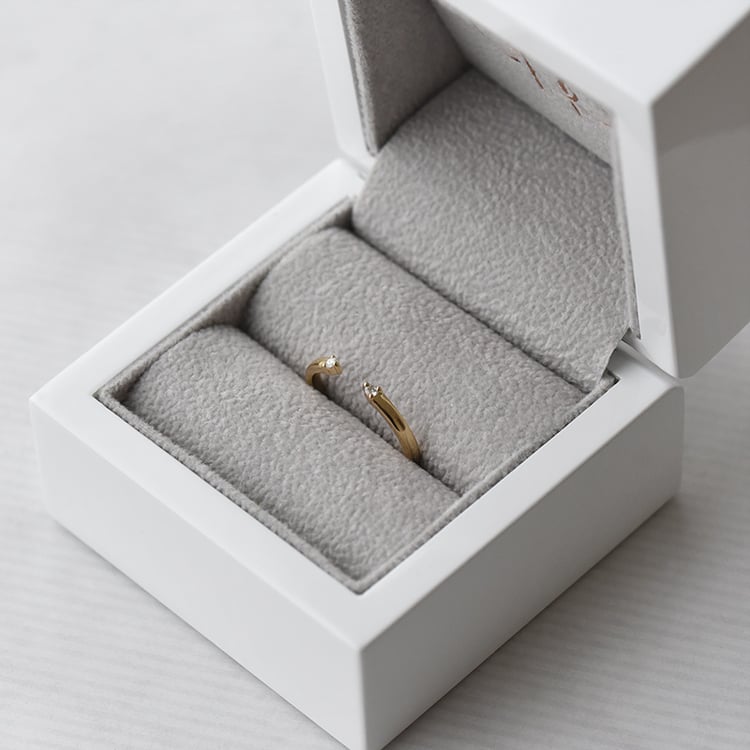 Atypischer Ring aus Gold mit Diamanten Wilbur 75367