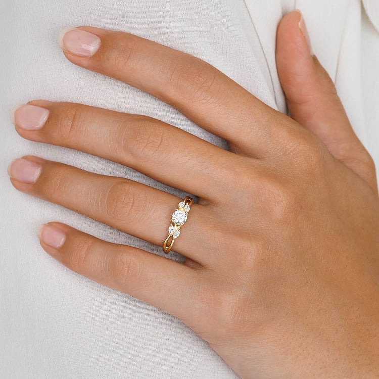 Verlobungsring aus Gold mit 0.42ct IGI-zertifiziertem Lab Grown Diamanten Halym 158309
