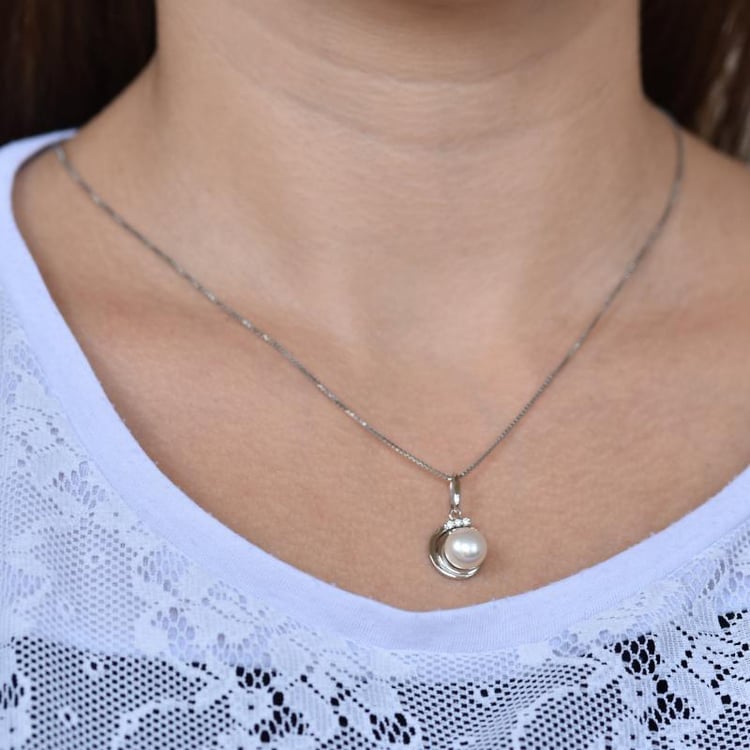 Anhänger aus Silber mit Perle 19169