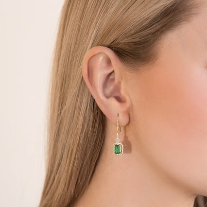 Ohrringe mit Smaragden und Diamanten Chianna