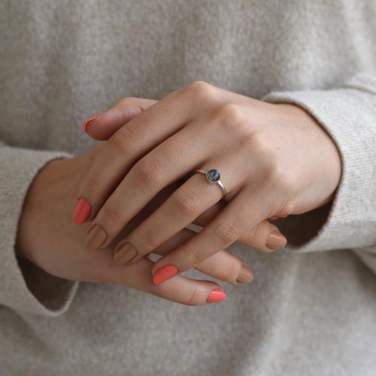 Minimalistischer Goldring mit Rutilquarz Stowy 52347