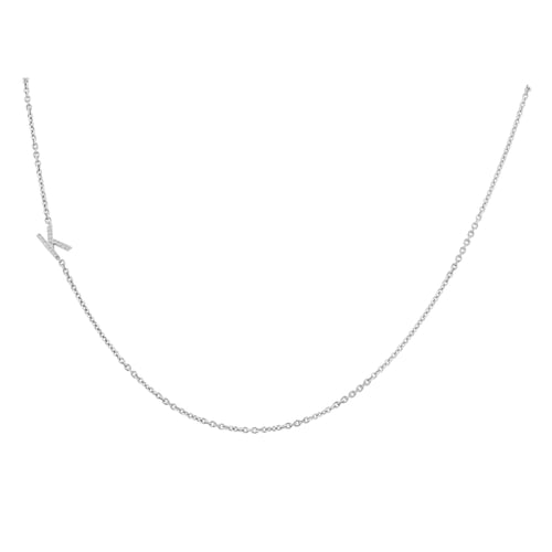 Silberne Kette mit einem Buchstaben und Lab Grown Diamanten Lupe
