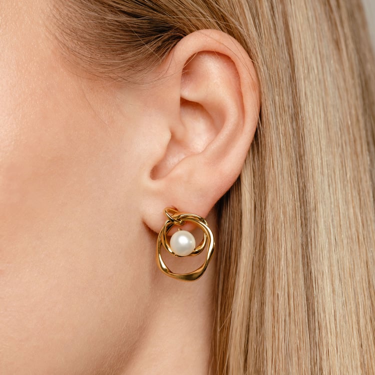 Silberne Perlenohrringe Thalia 163923