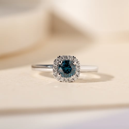 Verlobungsring mit blauem Diamant Katora