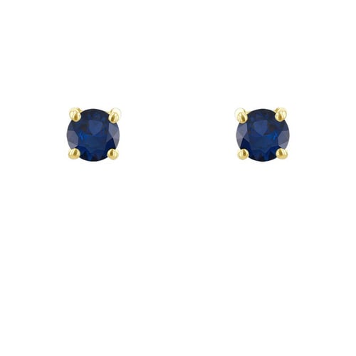 Silberne Ohrstecker mit blauen Saphiren und Auswahl der Größe Franci