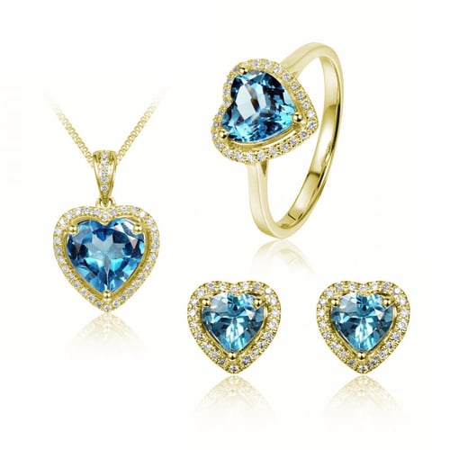 Goldene Topasen Schmuckset Kellie
