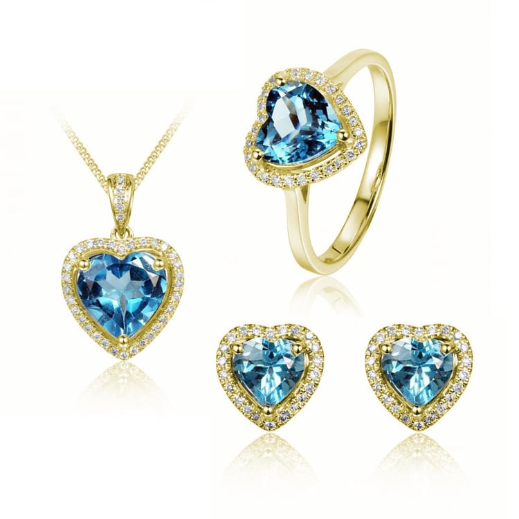 Gelbgold Schmuckkollektion mit Topasen 4724