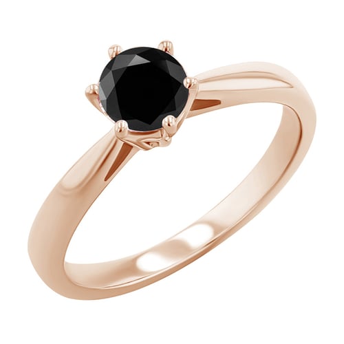 Verlobungsring mit schwarzem Diamant Sati