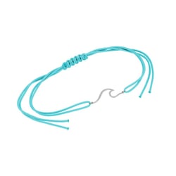 String-Armband aus Silber mit Wellenmotiv Welle