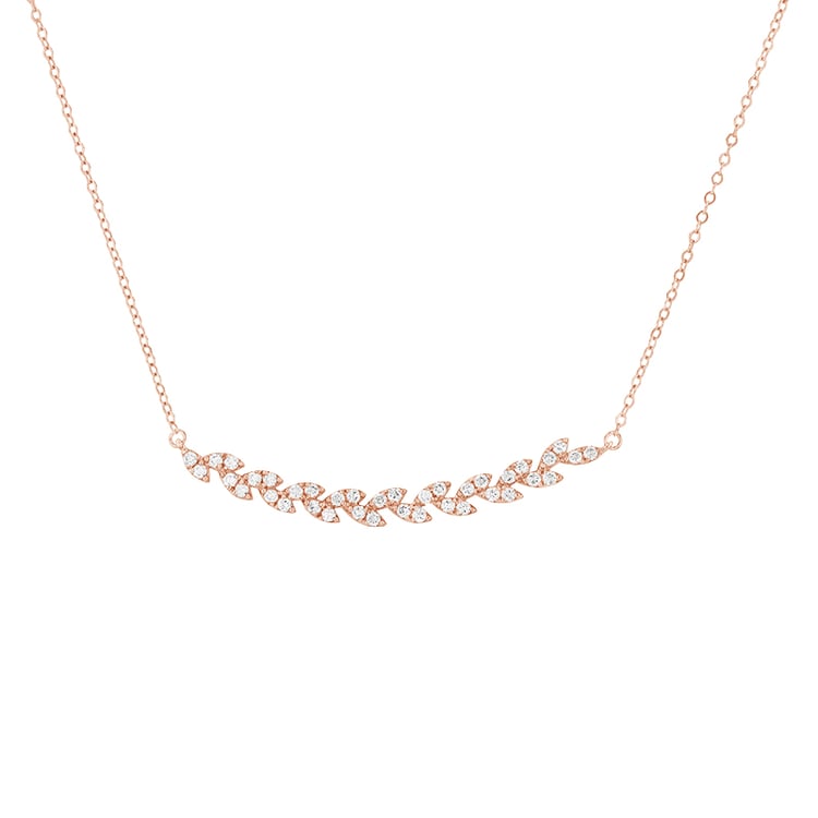 Diamantkette in Blattform Ophelia 83093