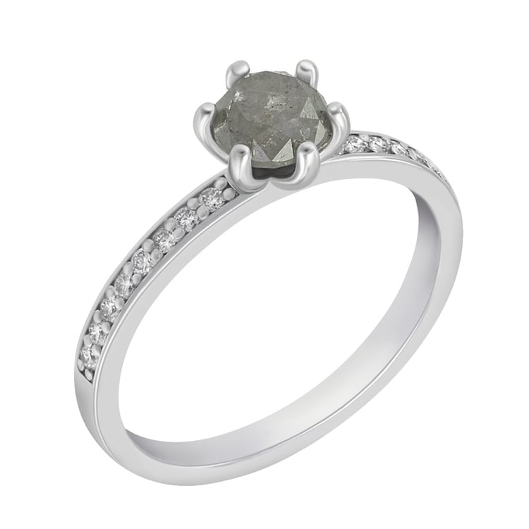 Verlobungsring mit Salt and Pepper Diamant Madilyn