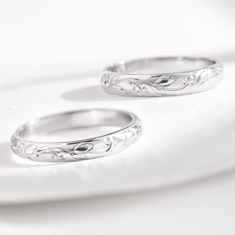 Romantische Trauringe mit Blumen Montros 157168