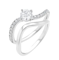 Romantisches Verlobungs-Set mit Diamantringen Meda