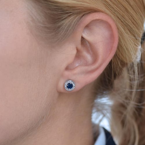 Ohrringe mit Saphiren und Diamanten Idelle