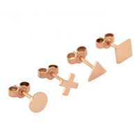 Goldene geometrische mix &amp; match Ohrringe Aine
