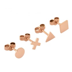 Goldene geometrische mix &amp; match Ohrringe Aine