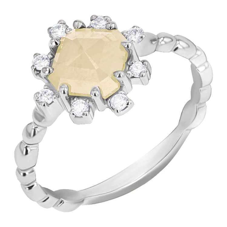 Goldener Ring mit gelbem Salt and Pepper Diamanten Alyce 123180