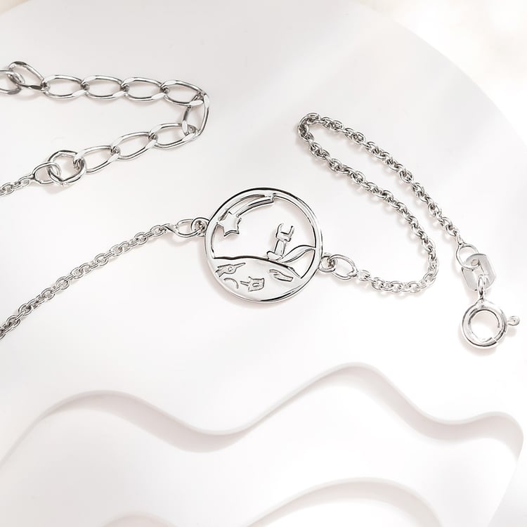 Silbernes Armband mit einem geschnitzten Fuchs Der Kleine Prinz 157547