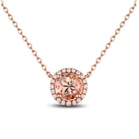 Halskette mit 1.5ct Morganit und Diamanten Gijs