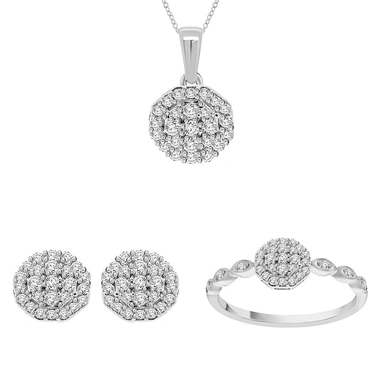 Elegantes goldenes Schmuckset mit Lab Grown Diamanten Ameena