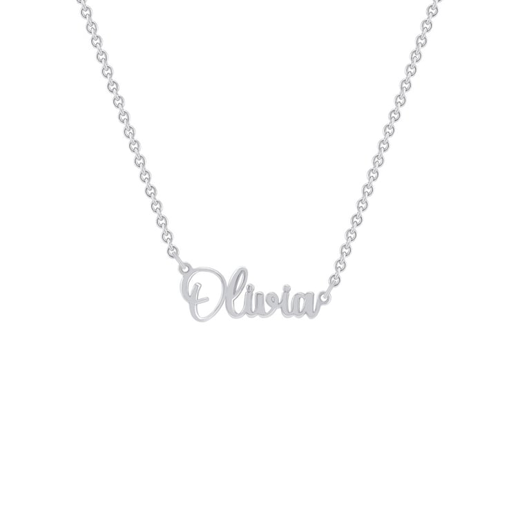 Silberne Namenskette mit Gravur Ihrer Wahl Amael 66675