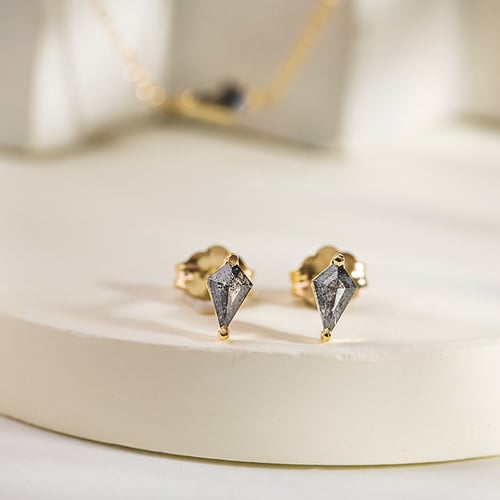 Ohrstecker mit Salt and Pepper Diamanten Ansa