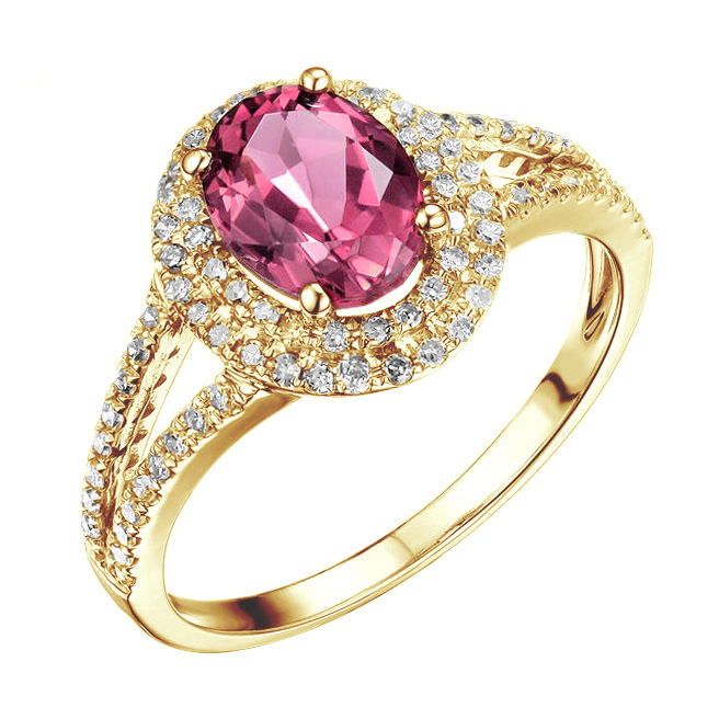 Verlobungsring mit Turmalin und Diamanten Kacie 83098