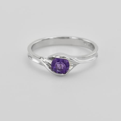 Goldring mit lila Amethyst Aliena