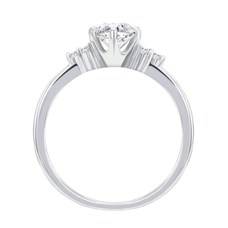 Platinring mit Diamanten Seitenansicht 8337