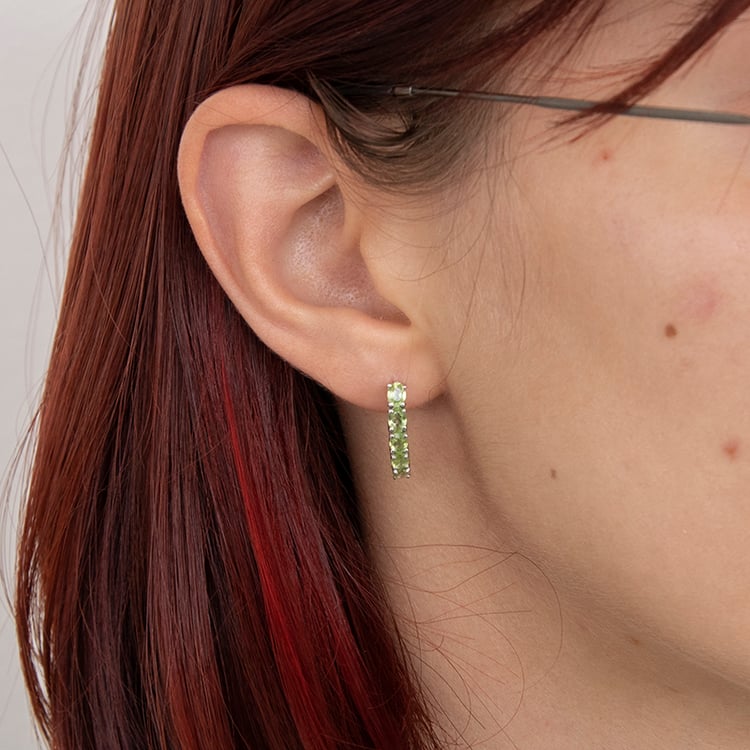 Silberohrringe mit Olivinen Felixa 109398