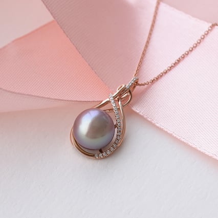 Anhänger mit Perle und Diamanten Renata