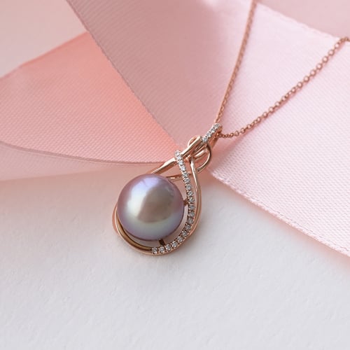 Anhänger mit Perle und Diamanten Renata