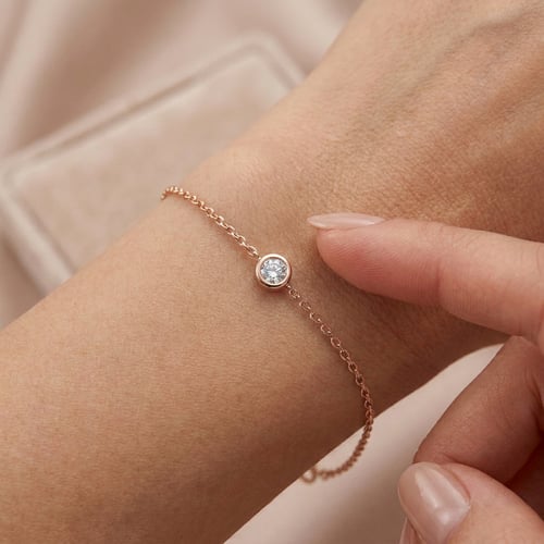 Silbernes Armband mit weißem Topas Arleth