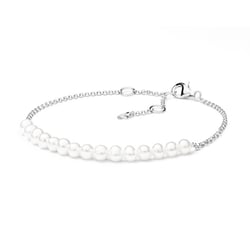 Armband mit Perlen aus Silber Cynthia