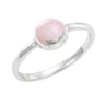 Goldener Ring mit Cabochon-Rosenquarz Yana