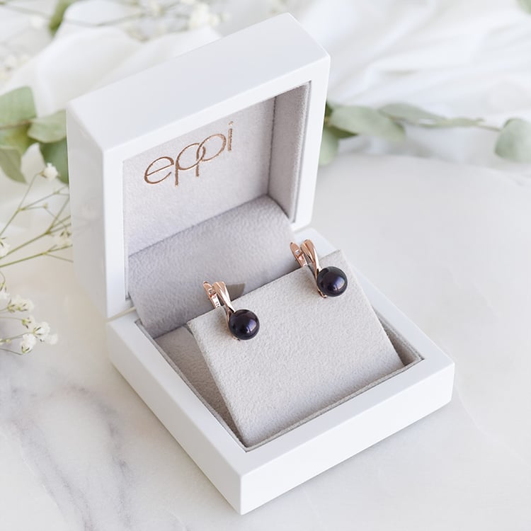 Ohrringe mit schwarzen Perlen Nowell 87965