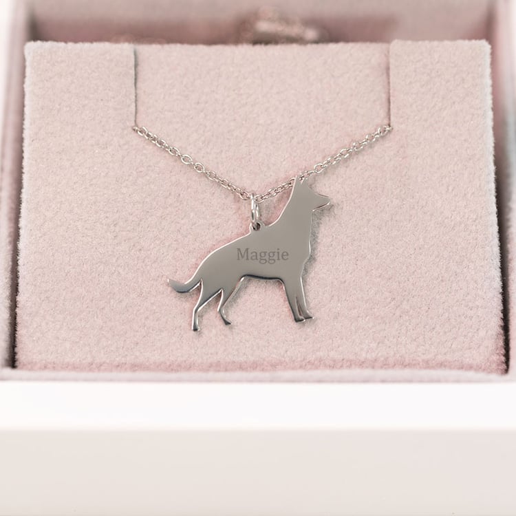 Anhänger in Form eines Hundes mit Gravur German Shepherd 98946