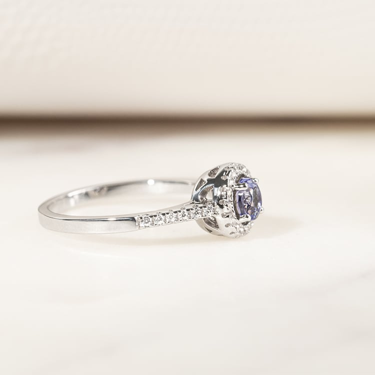 Silberring mit Tansanit und Zirkonia Eanna 135748