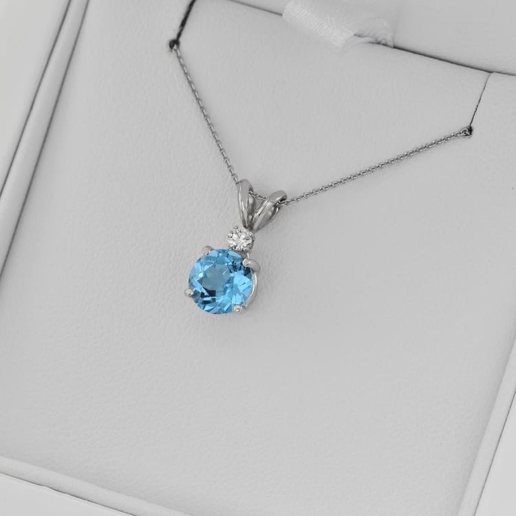 Goldanhänger mit Topas und Diamanten Emolyna 36958