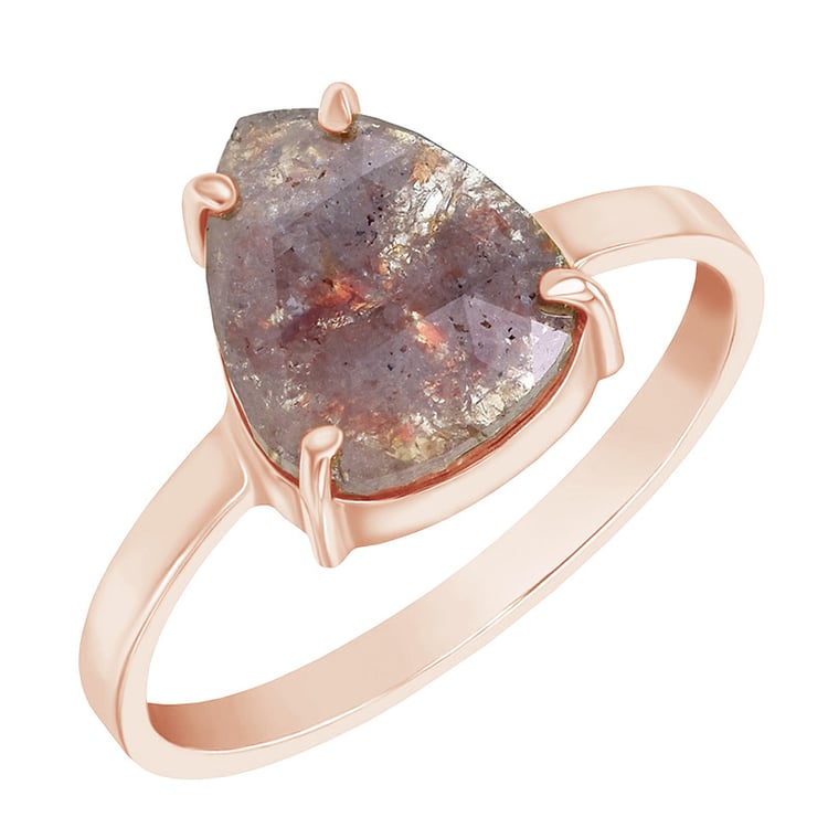 Ring mit braunen Salt and Pepper Diamanten im Rosenschliff Ajwa 97466