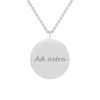 Silbener Anhänger mit beidseitiger Gravur Leasy