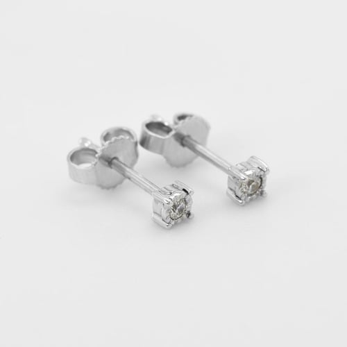 Einfache Ohrstecker mit Diamanten Dommila