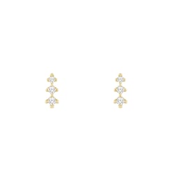 Silberne Ohrringe mit Diamanten Linus