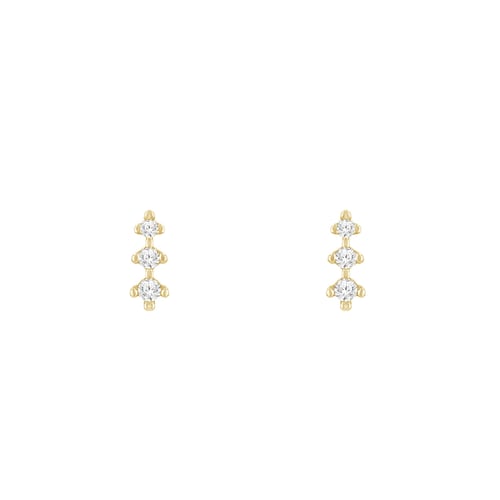 Silberne Ohrringe mit Diamanten Linus