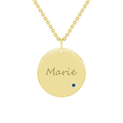 Goldkette mit blauem Diamanten